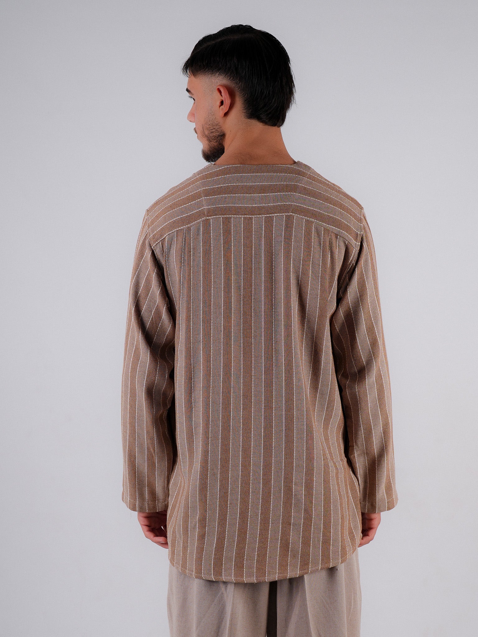 Hemd Rami – Braun Gestreift