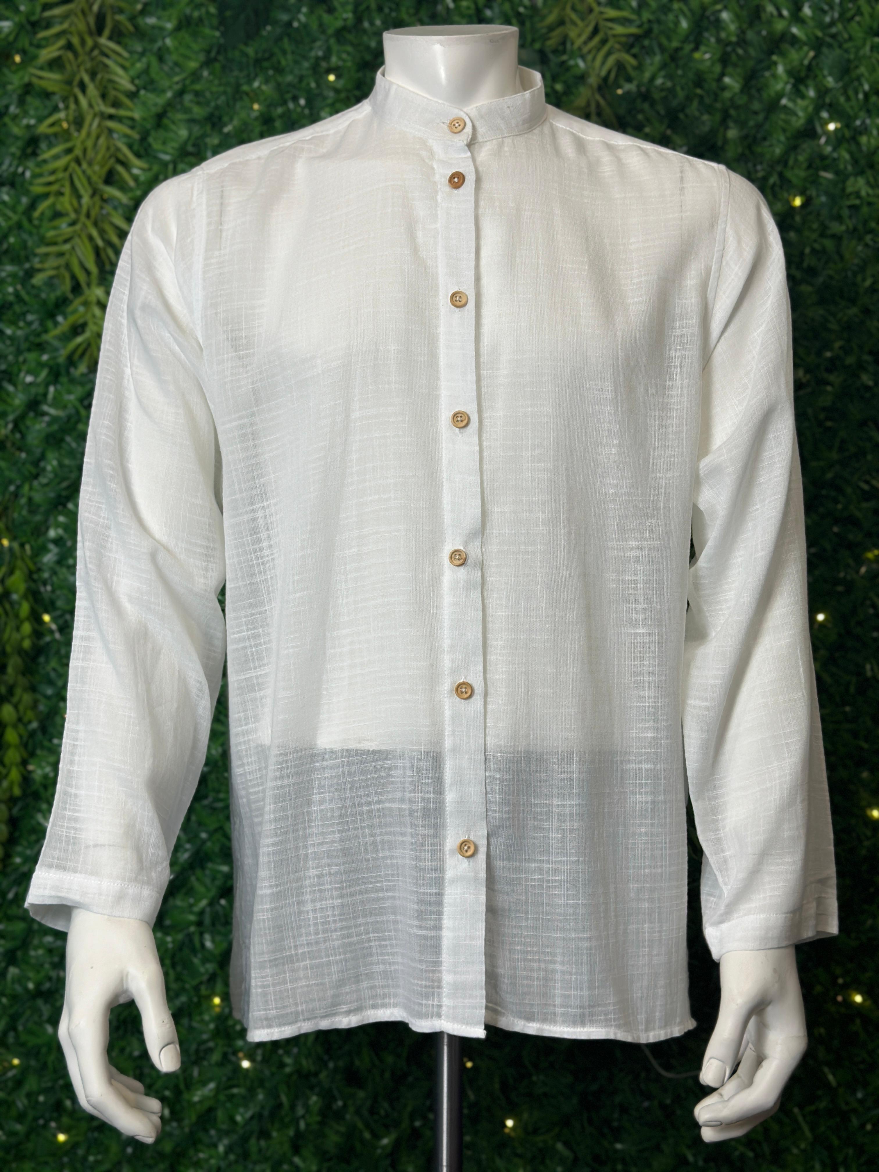 Hemd aus Leinen, weiß