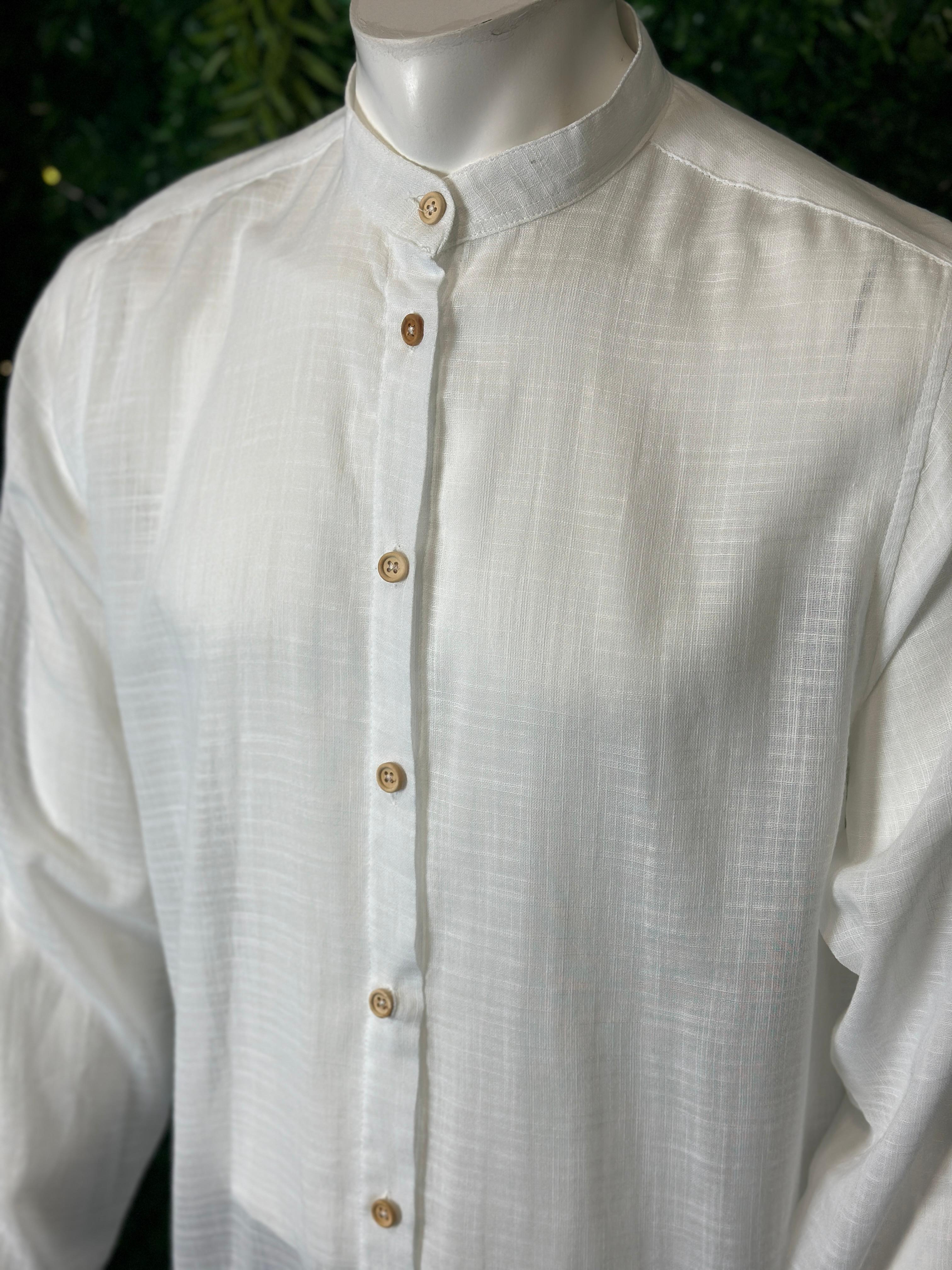 Hemd aus Leinen, weiß