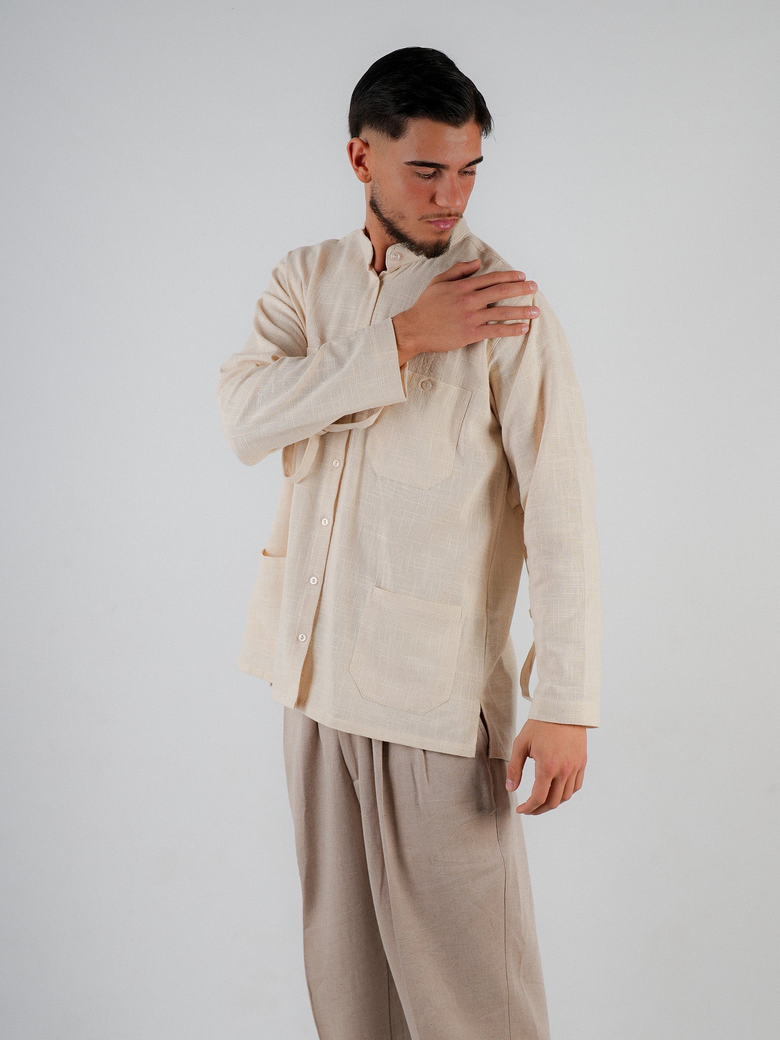 Herrenhemd Sade naturrein und ruhig