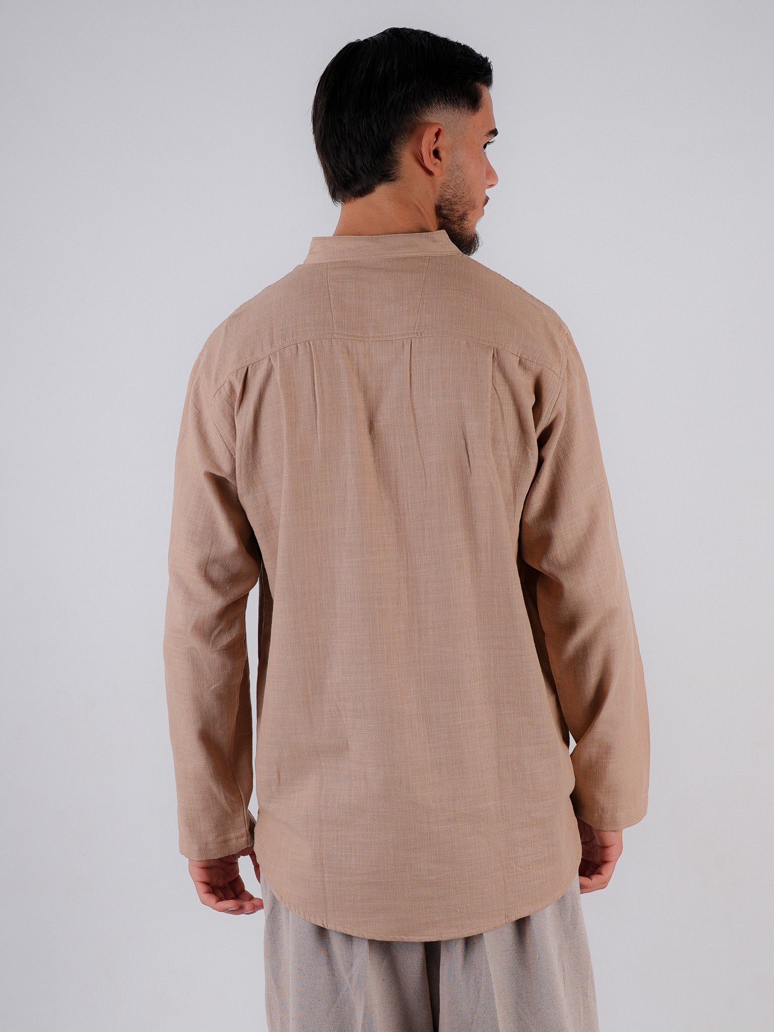 Hemd Elias – Beige Klassisch