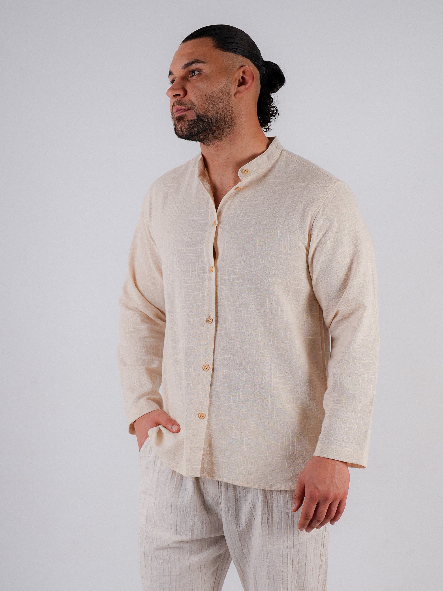 Hemd Safwan – Klassisch Beige