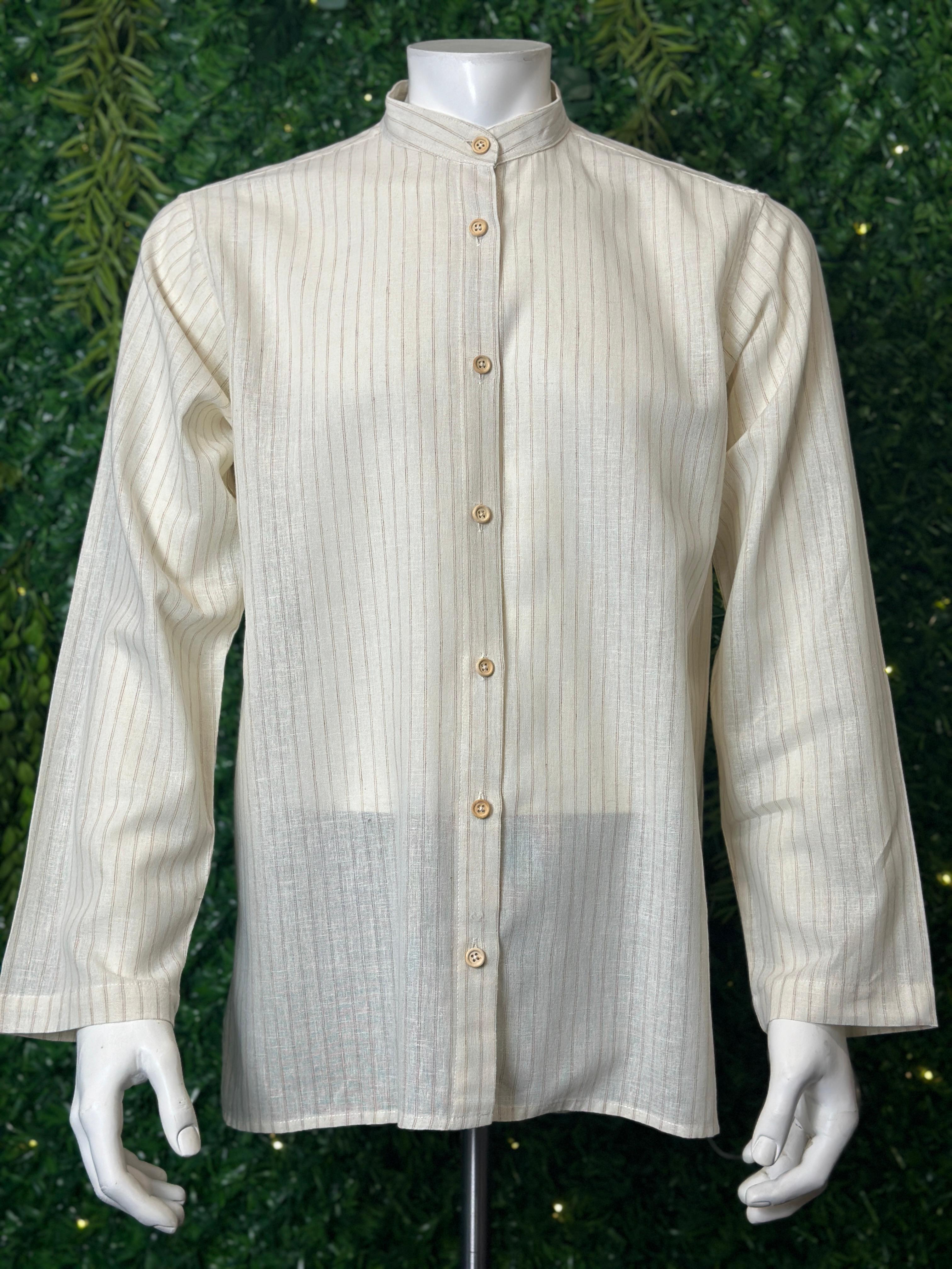 Gestreiftes Hemd, Creme