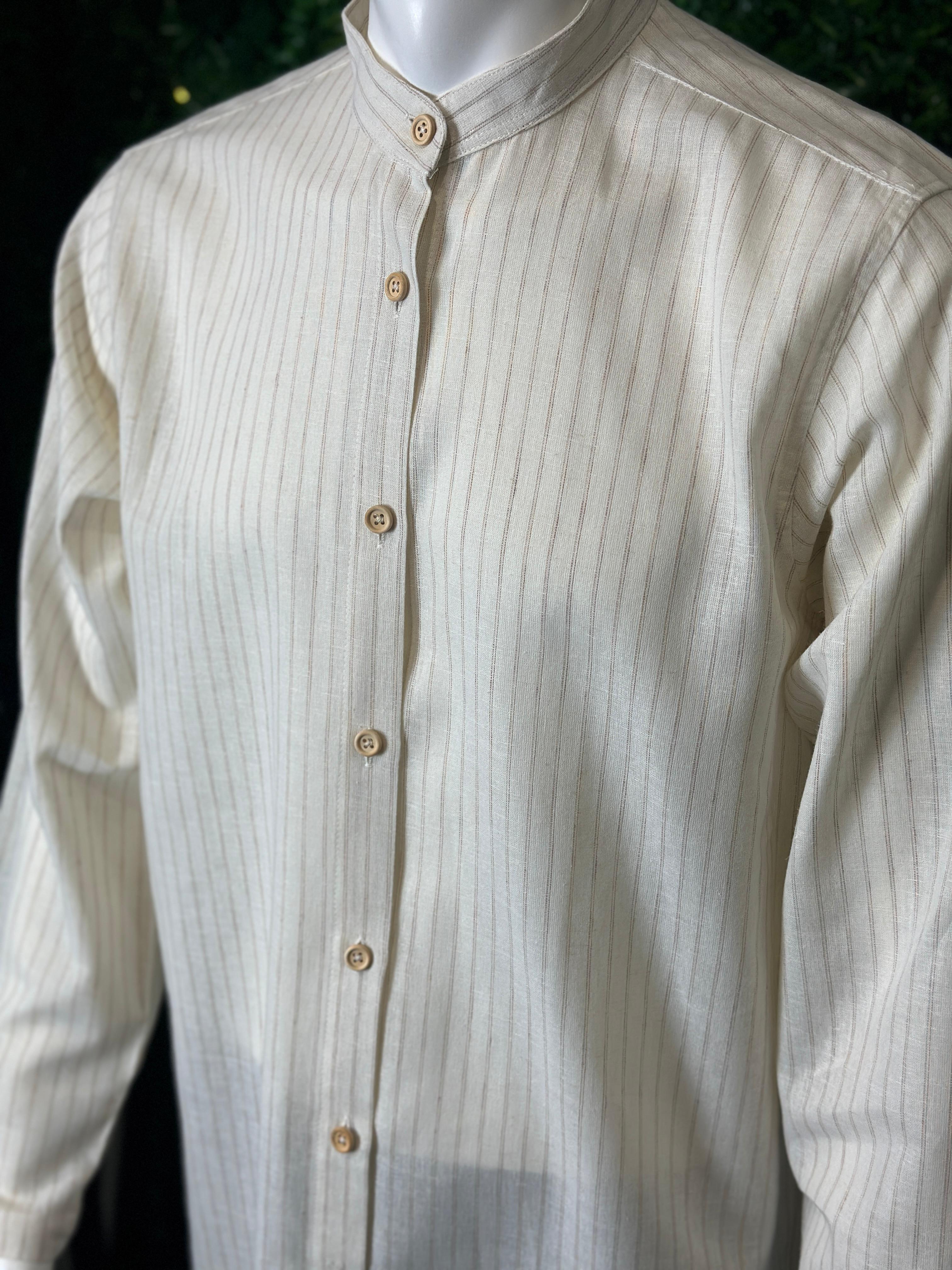 Gestreiftes Hemd, Creme